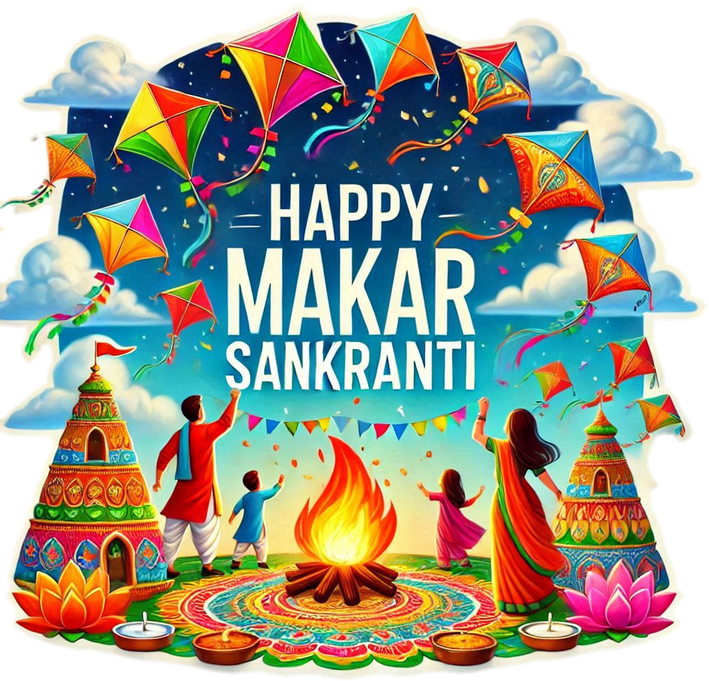 makar sankranti english wishes png for greeting cards