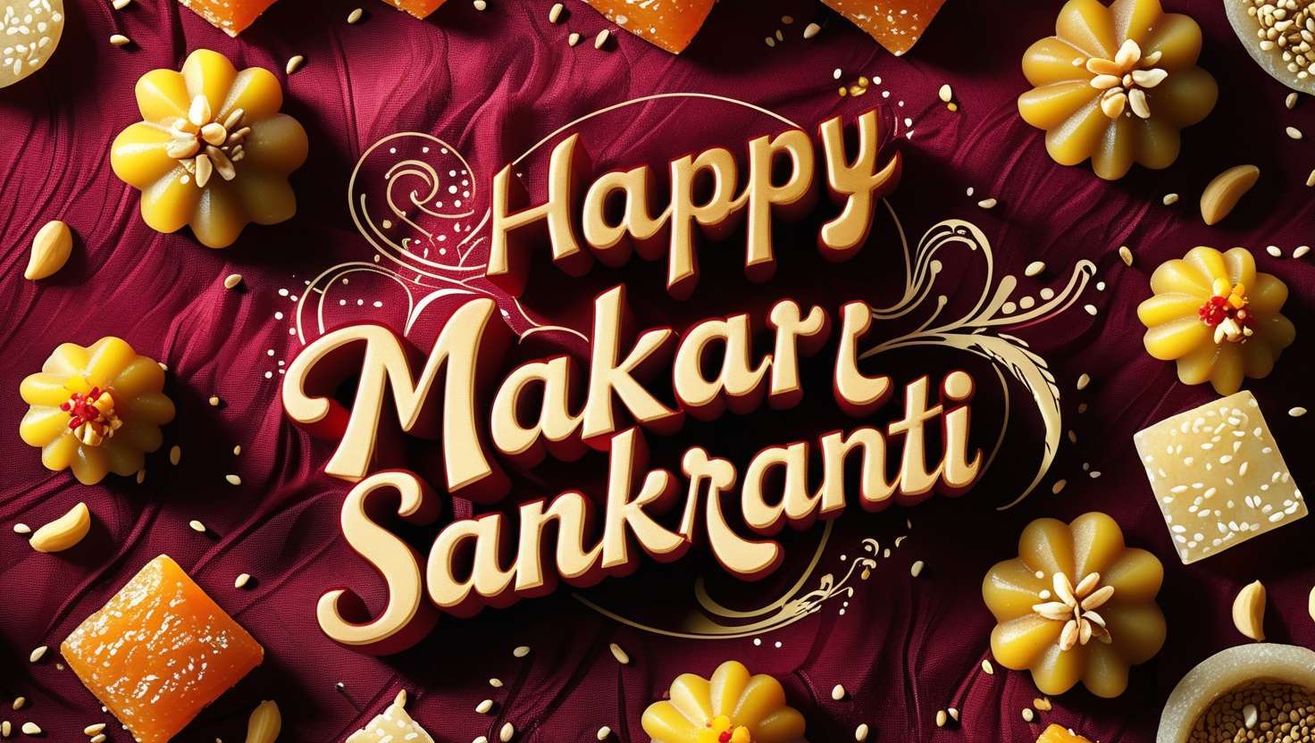 makar sankranti greeting cards with festive images