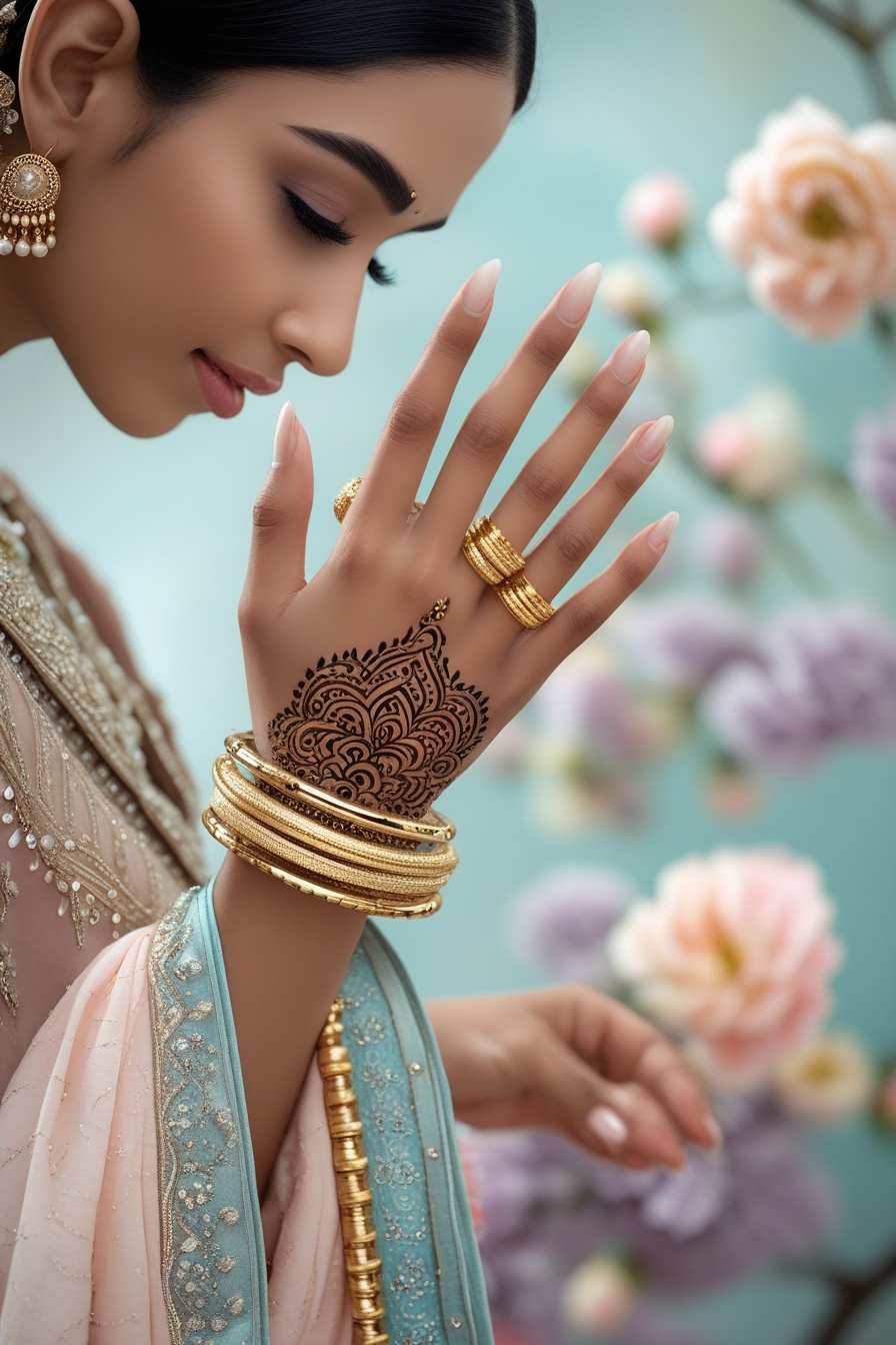 Mehndi design for foot and ankle