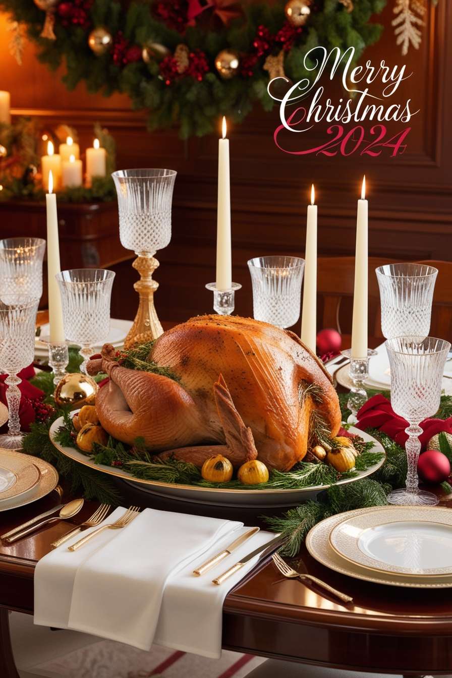 merry christmas 2024 images featuring holiday meals and feasts