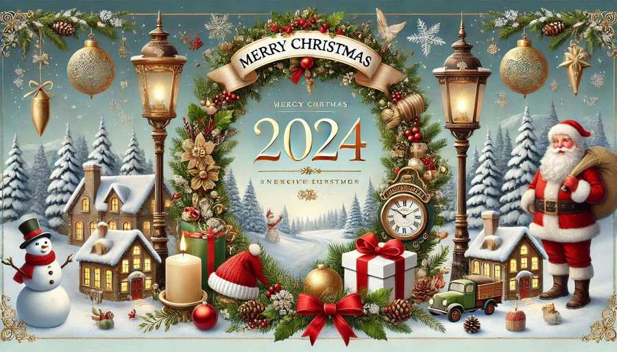 merry christmas 2024 images for party invitations