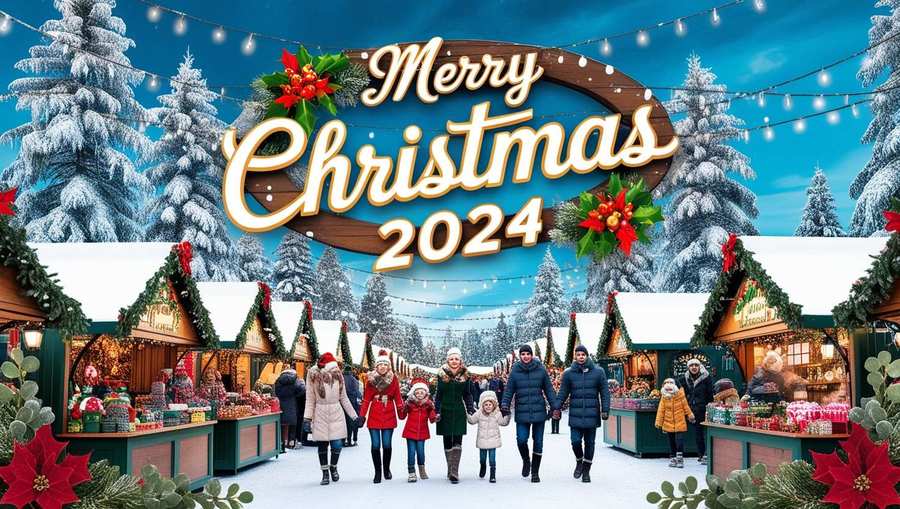 merry christmas 2024 images with holiday wishes