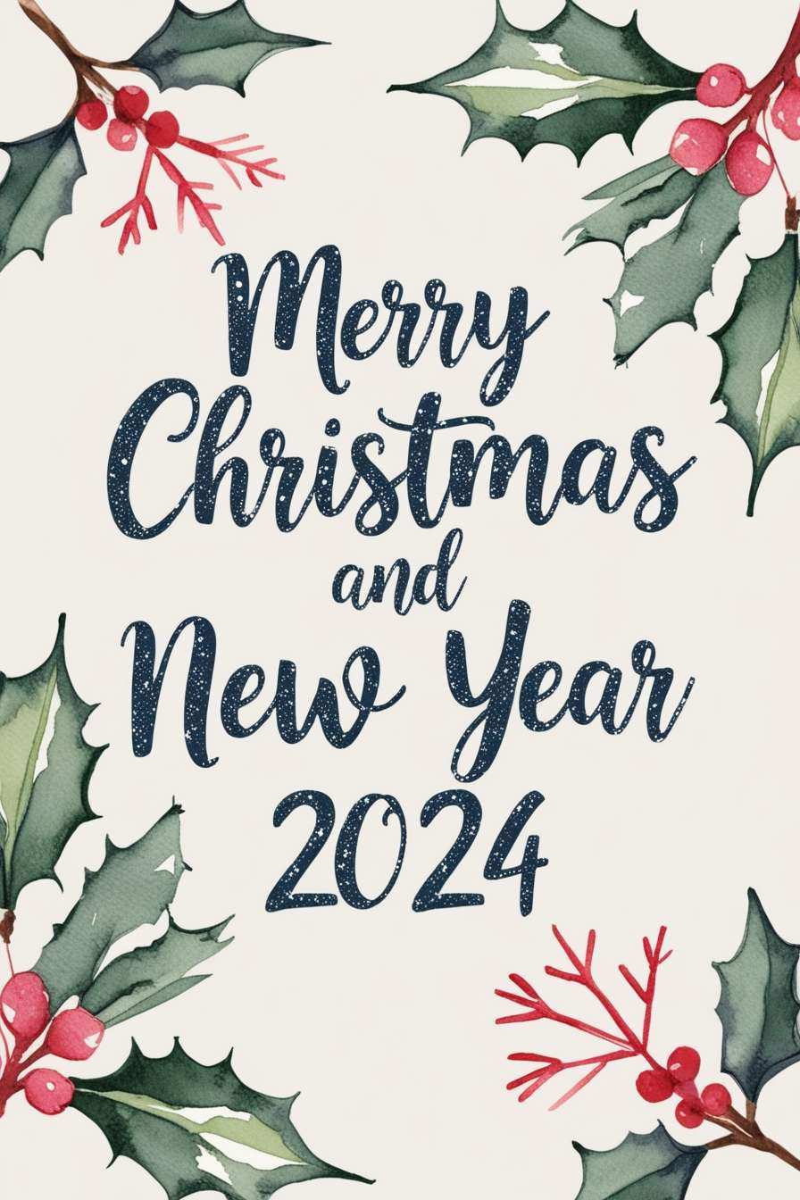 merry christmas and happy new year 2024 greetings images