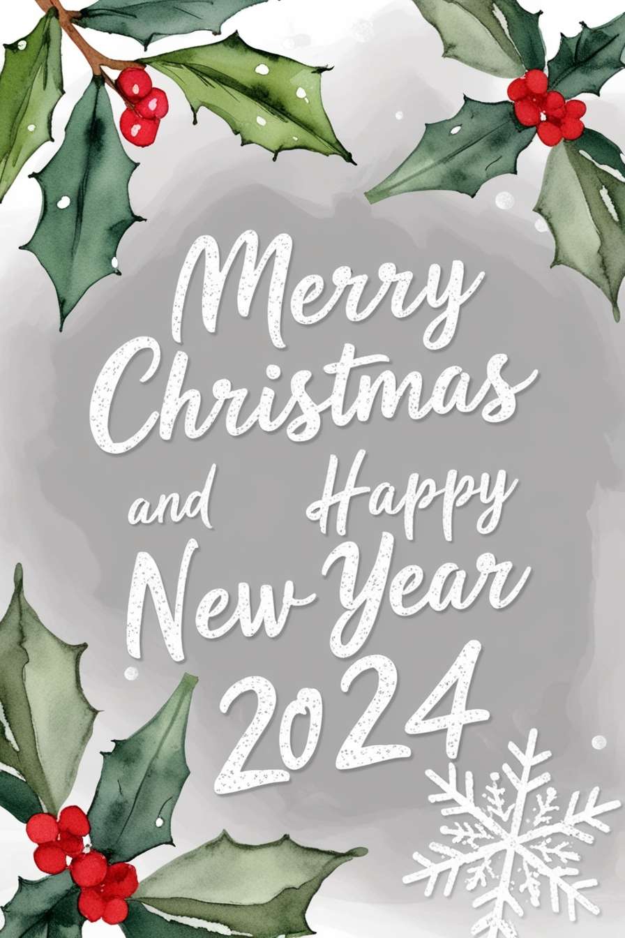 merry christmas and happy new year 2024 party invitation templates