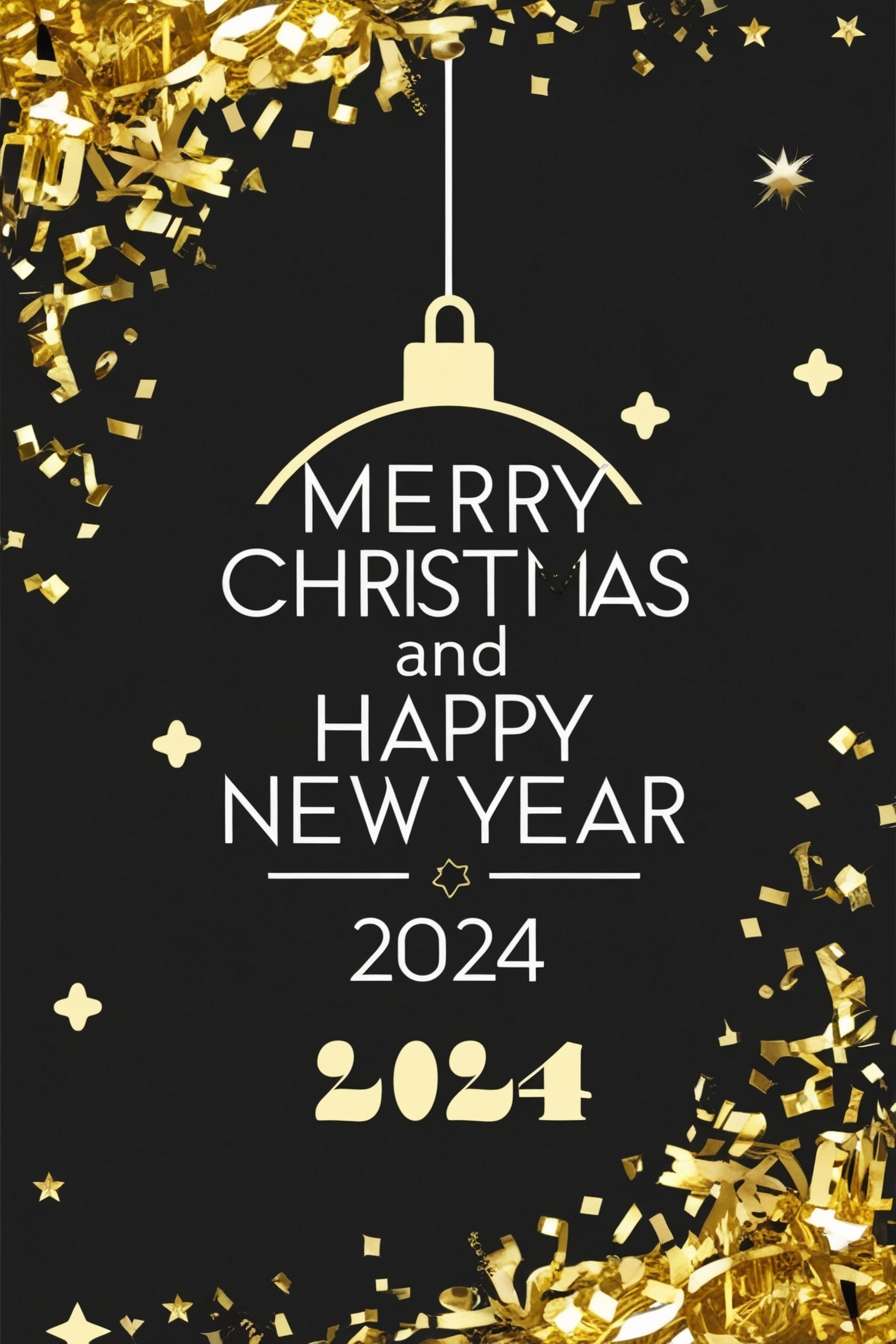 merry christmas and happy new year 2024