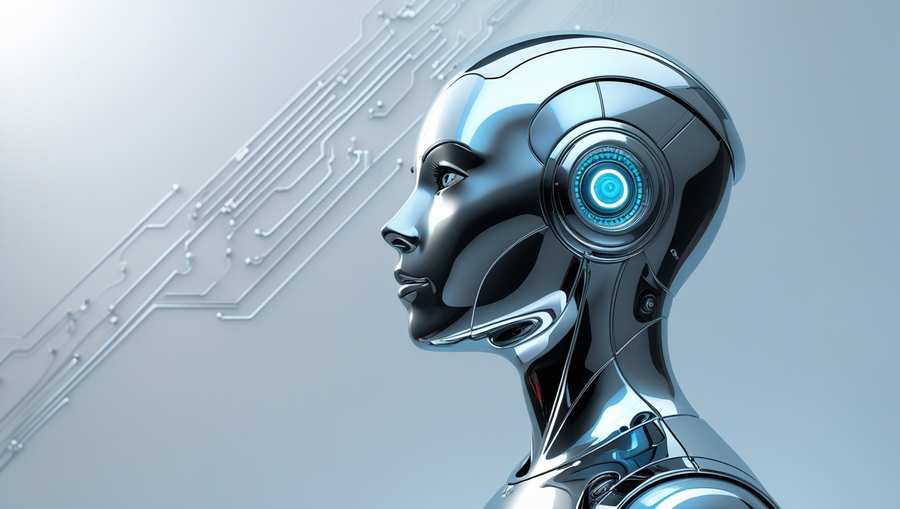 metallic robot background high-resolution