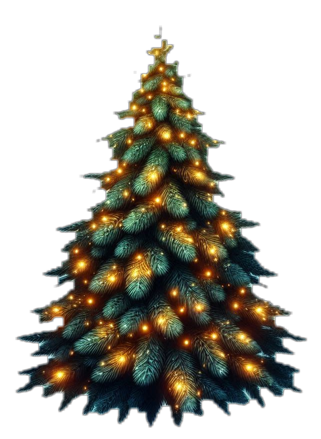 minimalist christmas tree png design