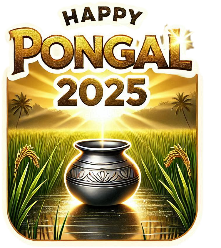 minimalist happy pongal wishes png background