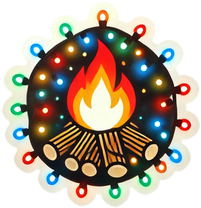 minimalist lohri bonfire png design