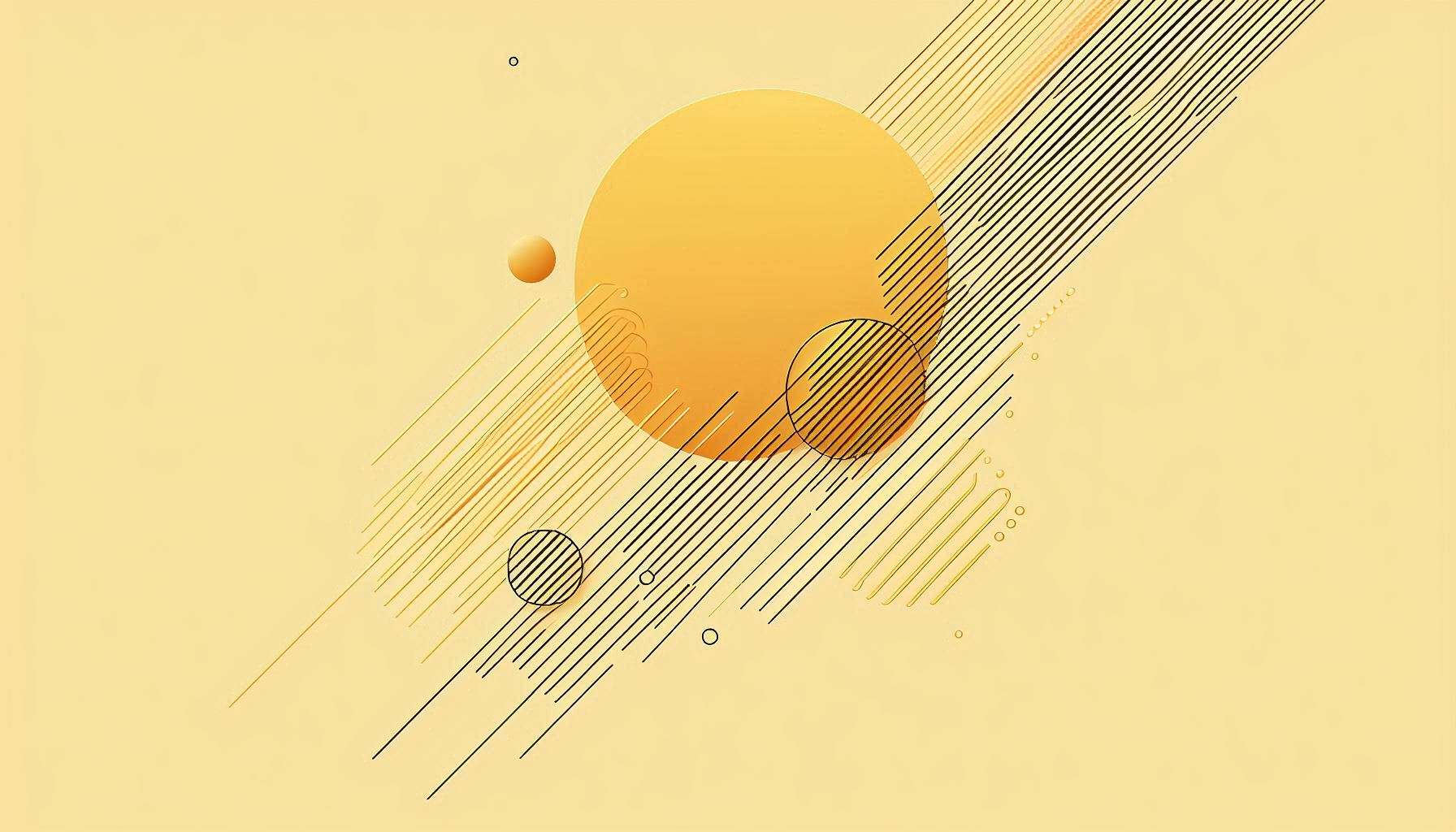 minimalist yellow orange background with thin lines for elegance