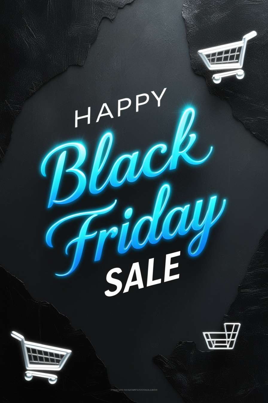 modern black friday neon sale design