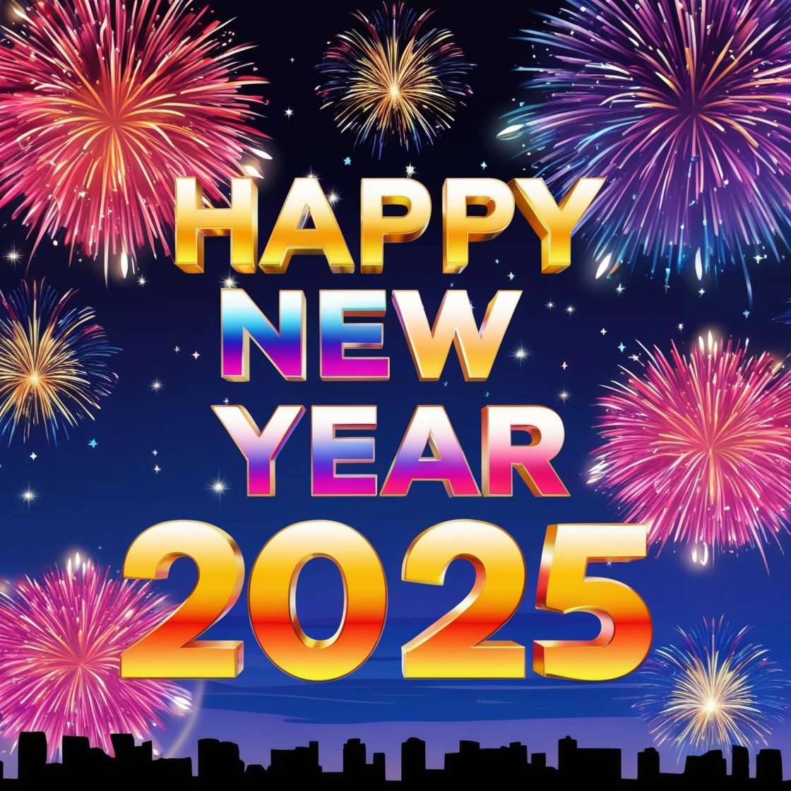 modern happy new year 2025 greetings ideas