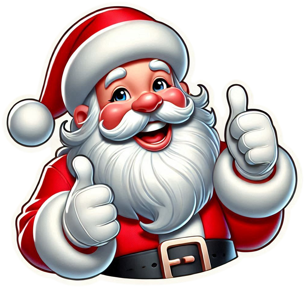 modern smiling santa claus png design