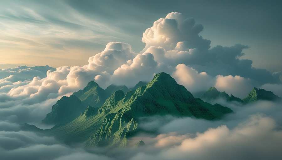 morning light cloud background