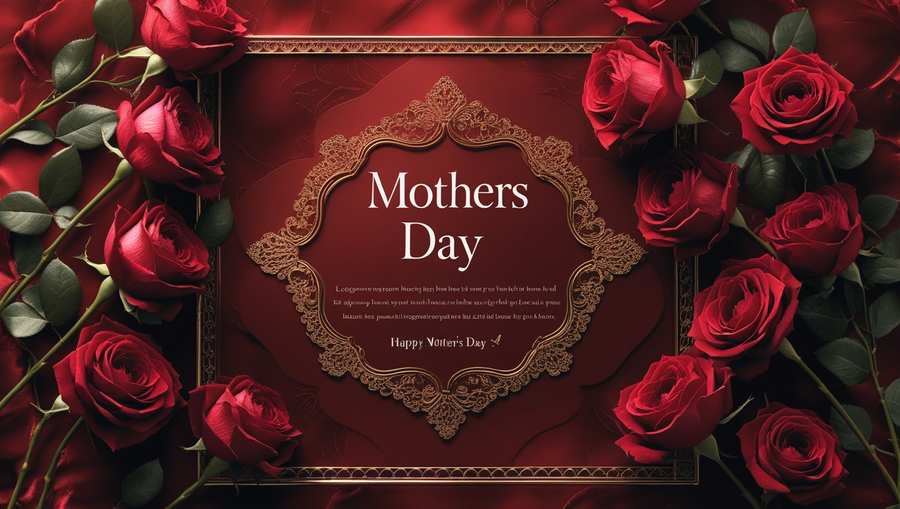 Mothers Day background with handwritten text