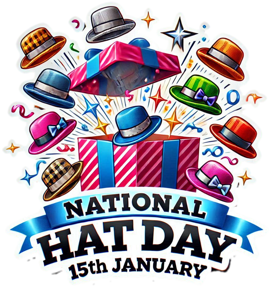 national hat day png for greeting cards