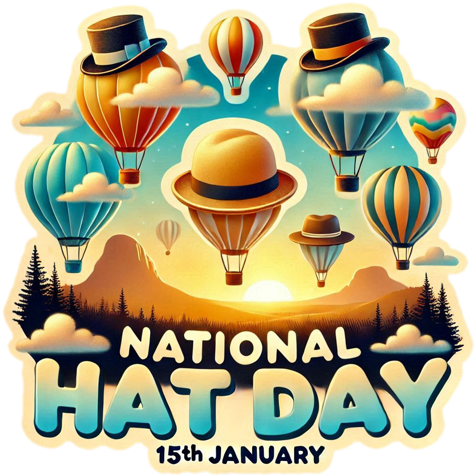 national hat day png for marketing materials