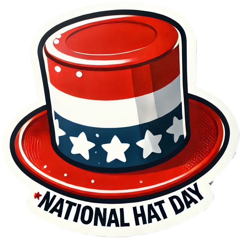 national hat day png with trendy hat graphics