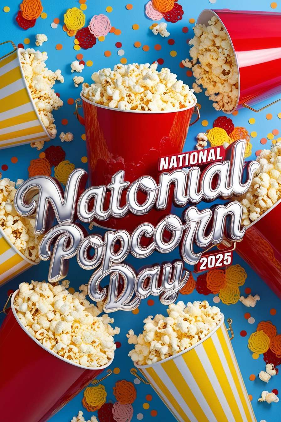 national popcorn day 2025 bold text designs