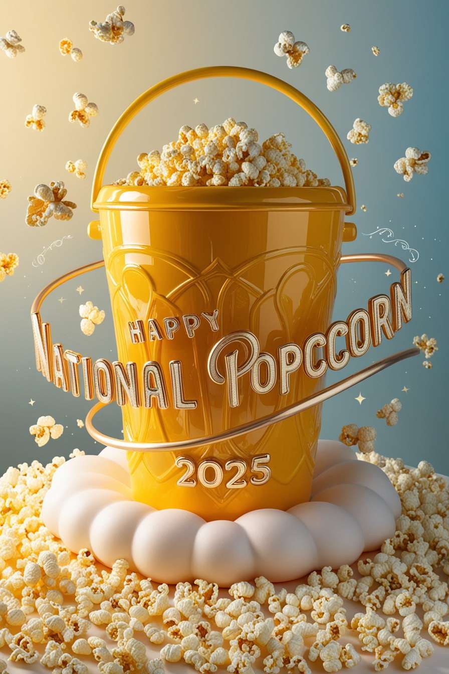 national popcorn day 2025 colorful illustrations