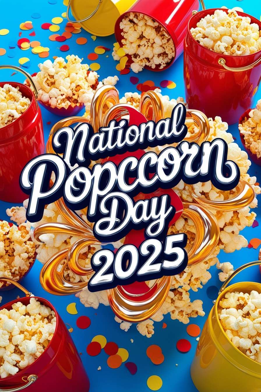 national popcorn day 2025 hd images with bold text