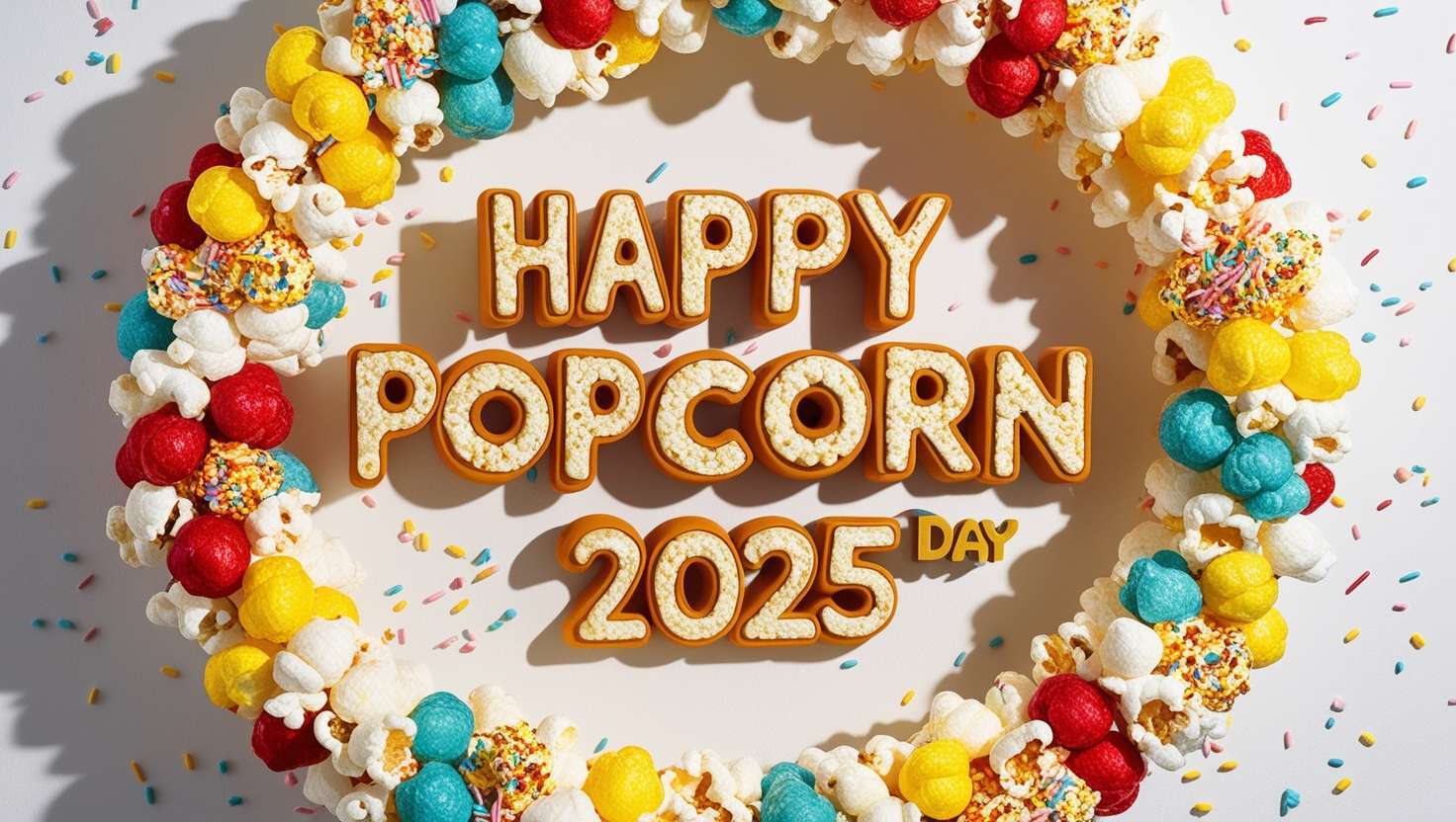 national popcorn day 2025 images in 3d style