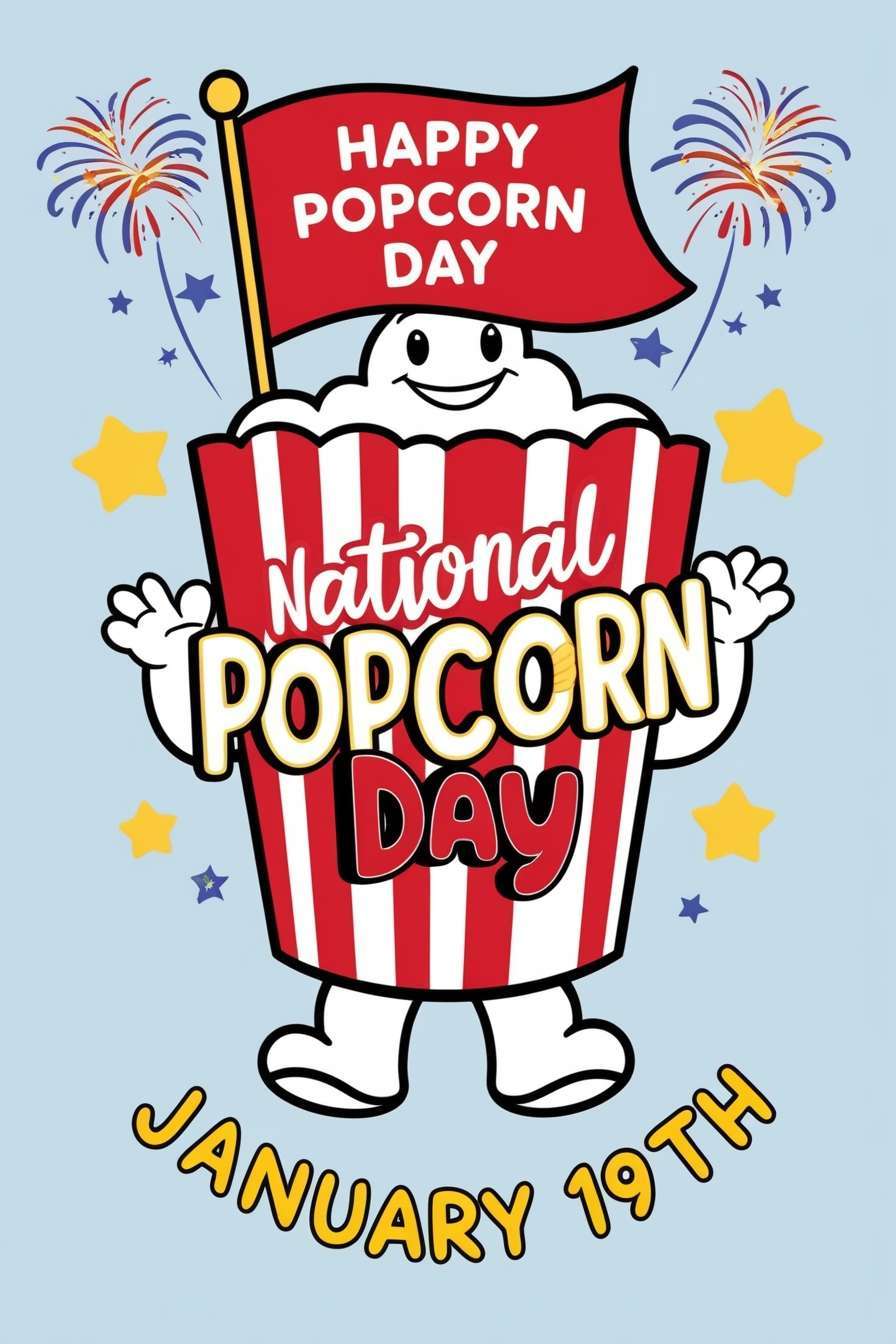 national popcorn day cartoon character images