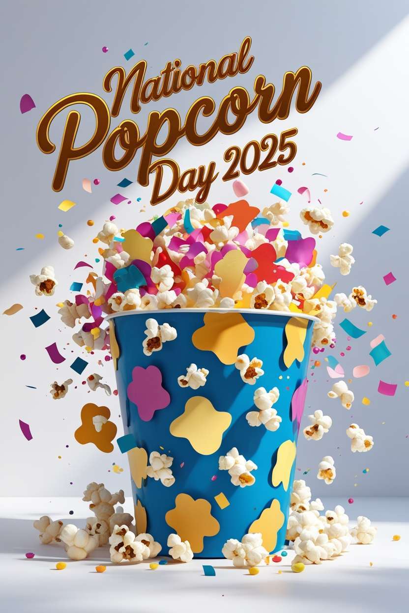 national popcorn day celebration backgrounds in 4k resolution