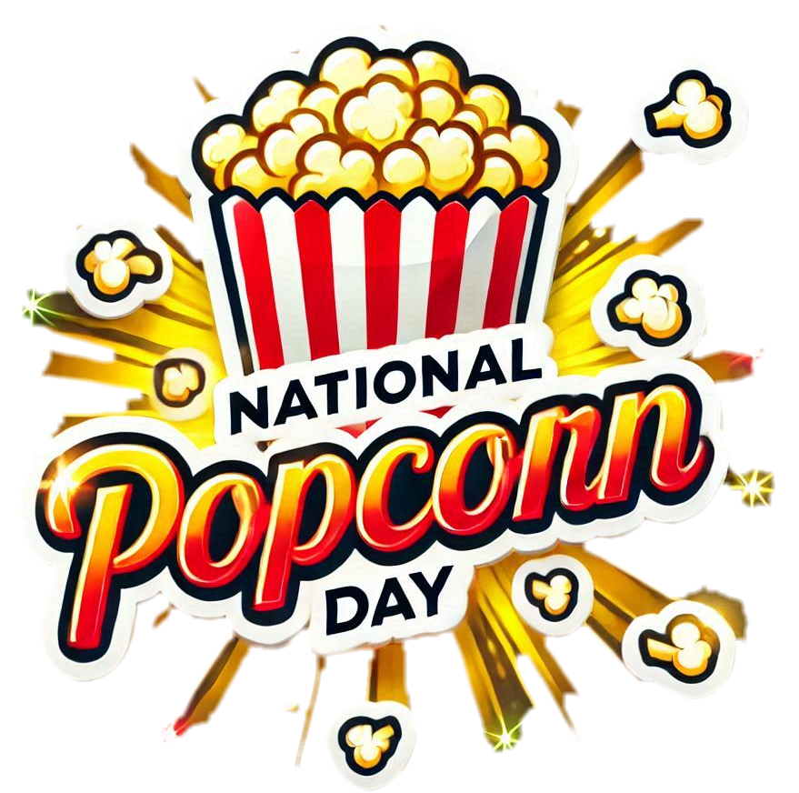 national popcorn day png for banners and posters