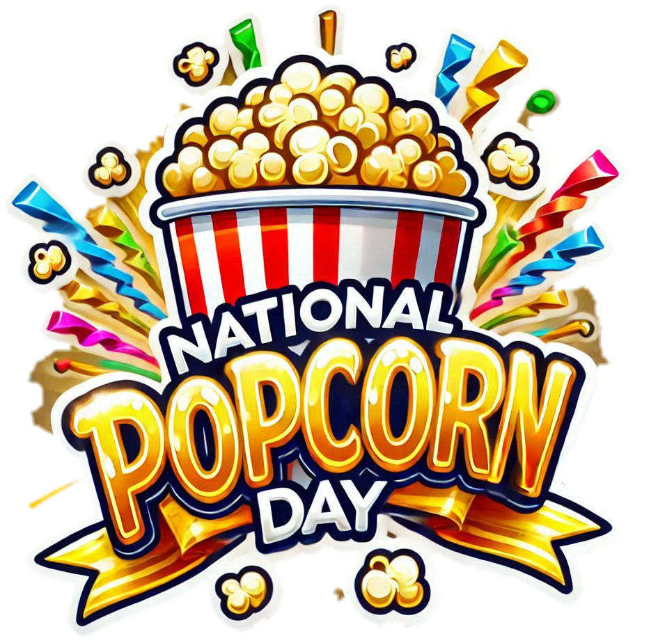 national popcorn day png for graphic projects