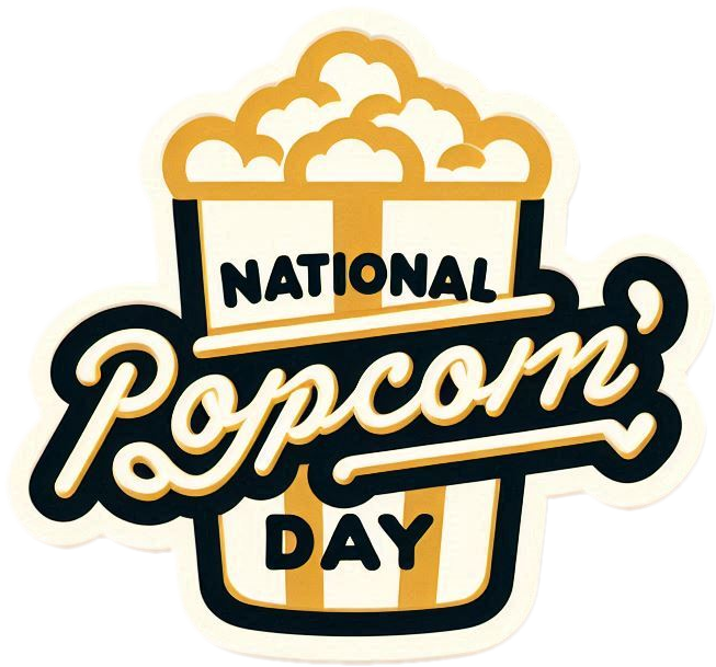 national popcorn day png for posters and banners