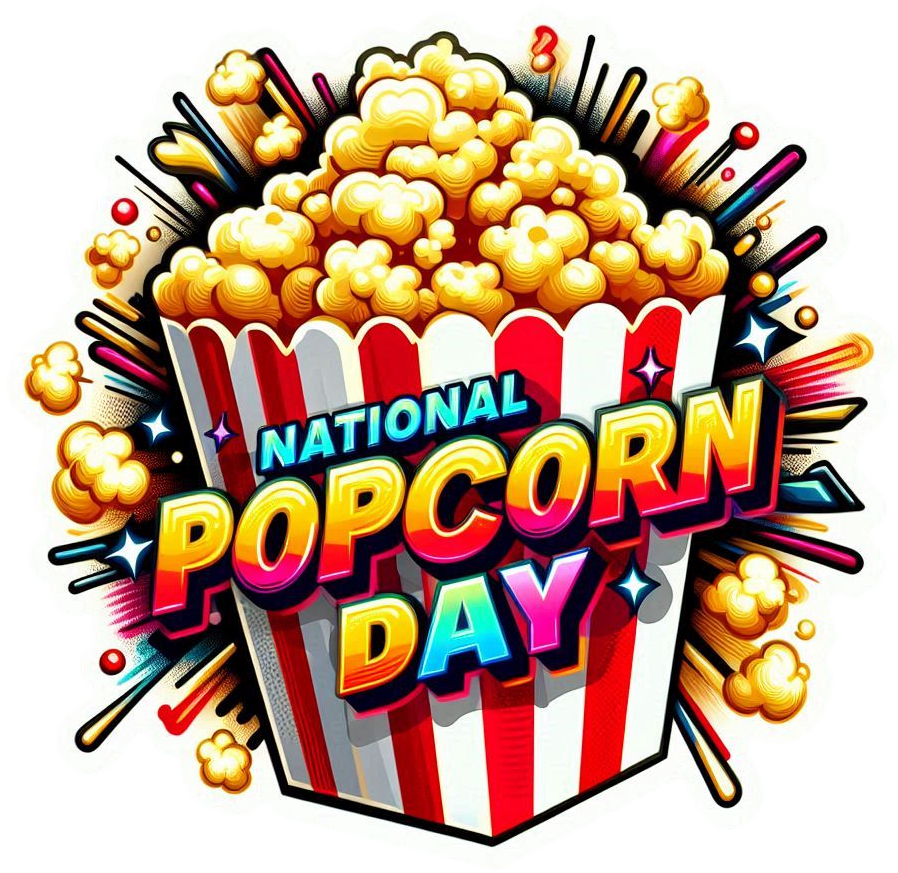 national popcorn day png for social media