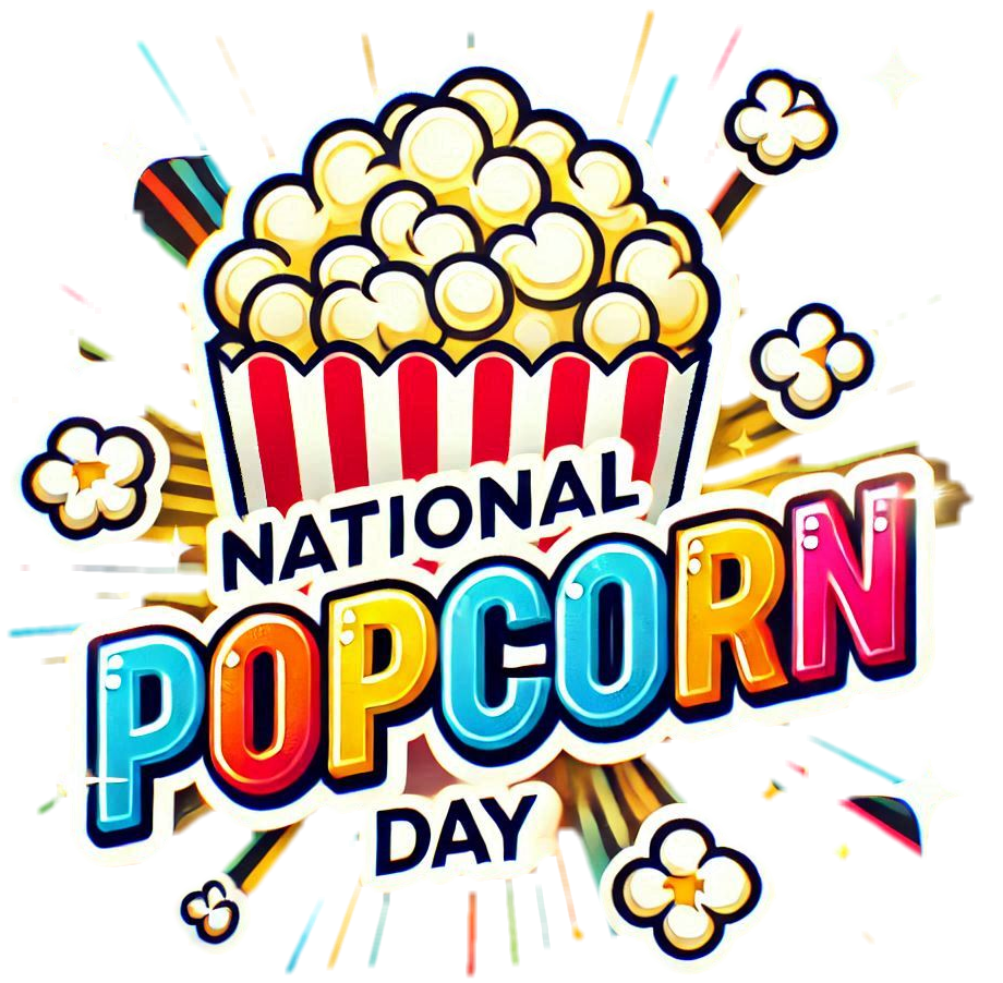 national popcorn day png for web design