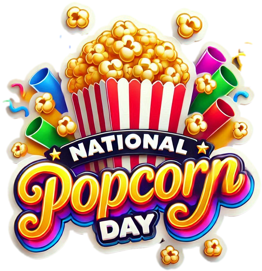 national popcorn day png transparent background