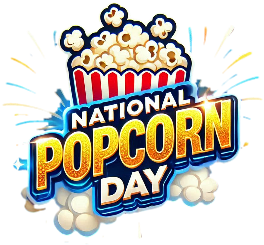 national popcorn day png with cheerful designs