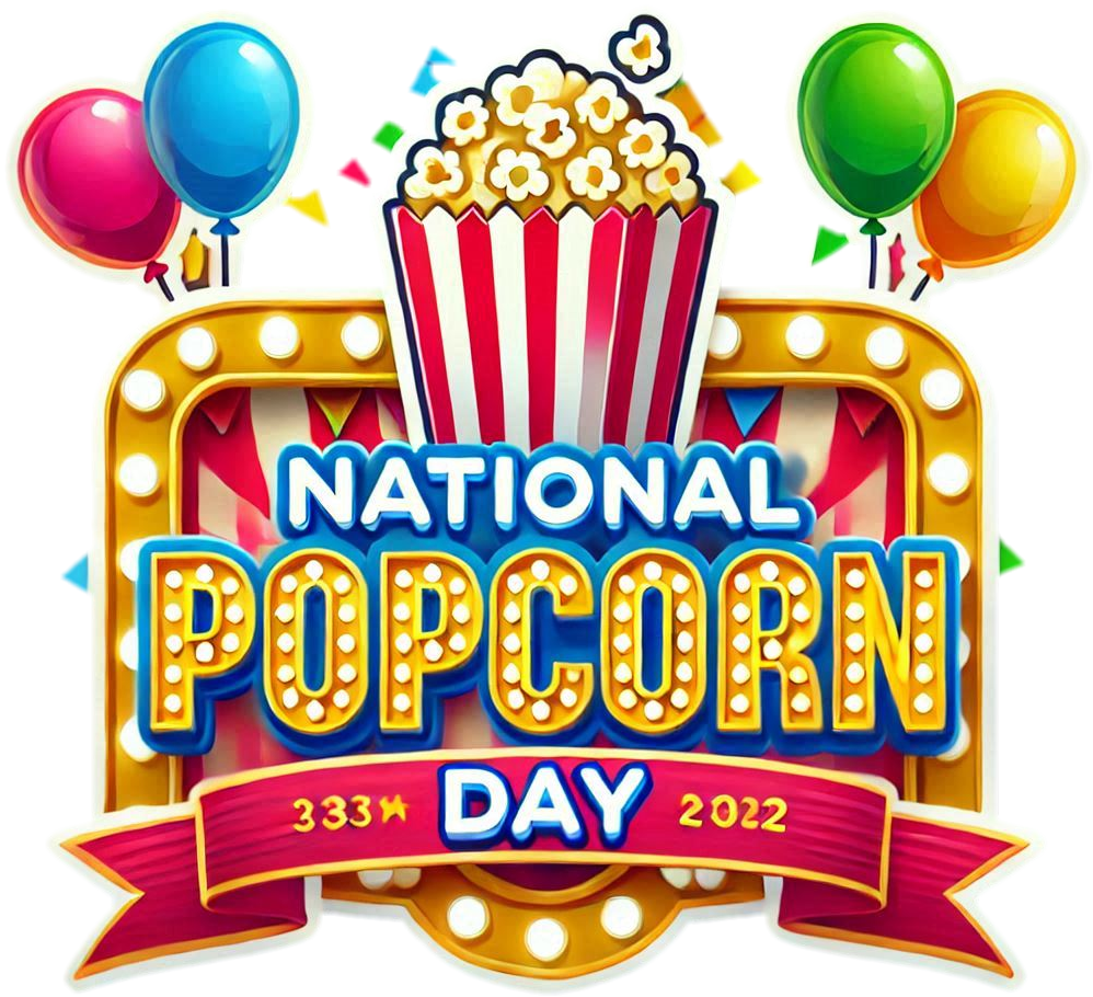 national popcorn day png with festive designs