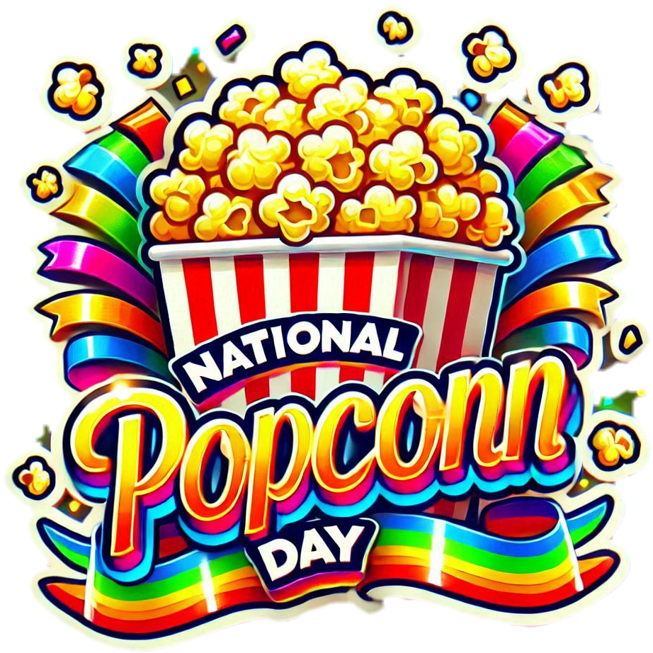 national popcorn day png with text overlay