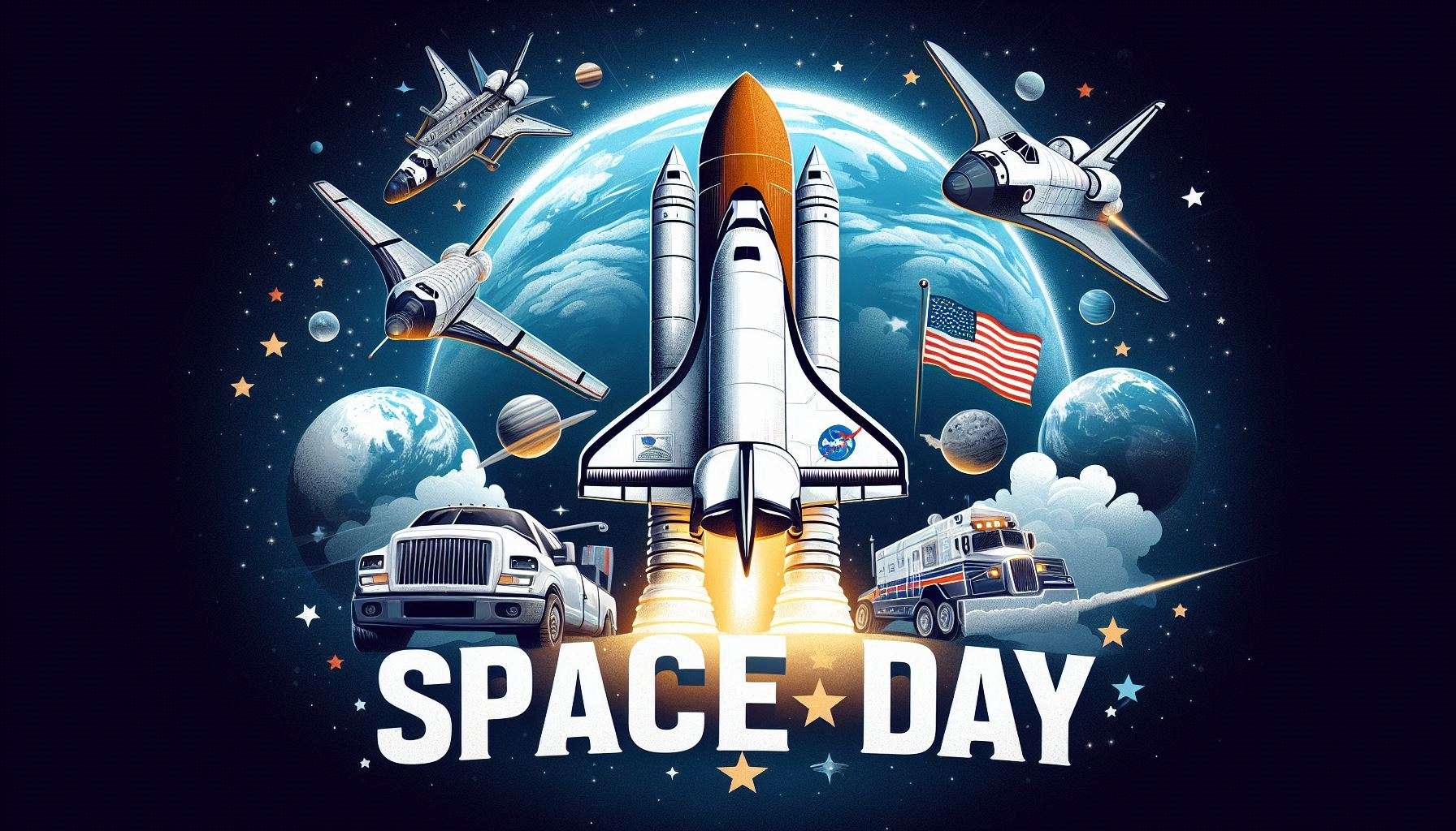 national space day space shuttle images