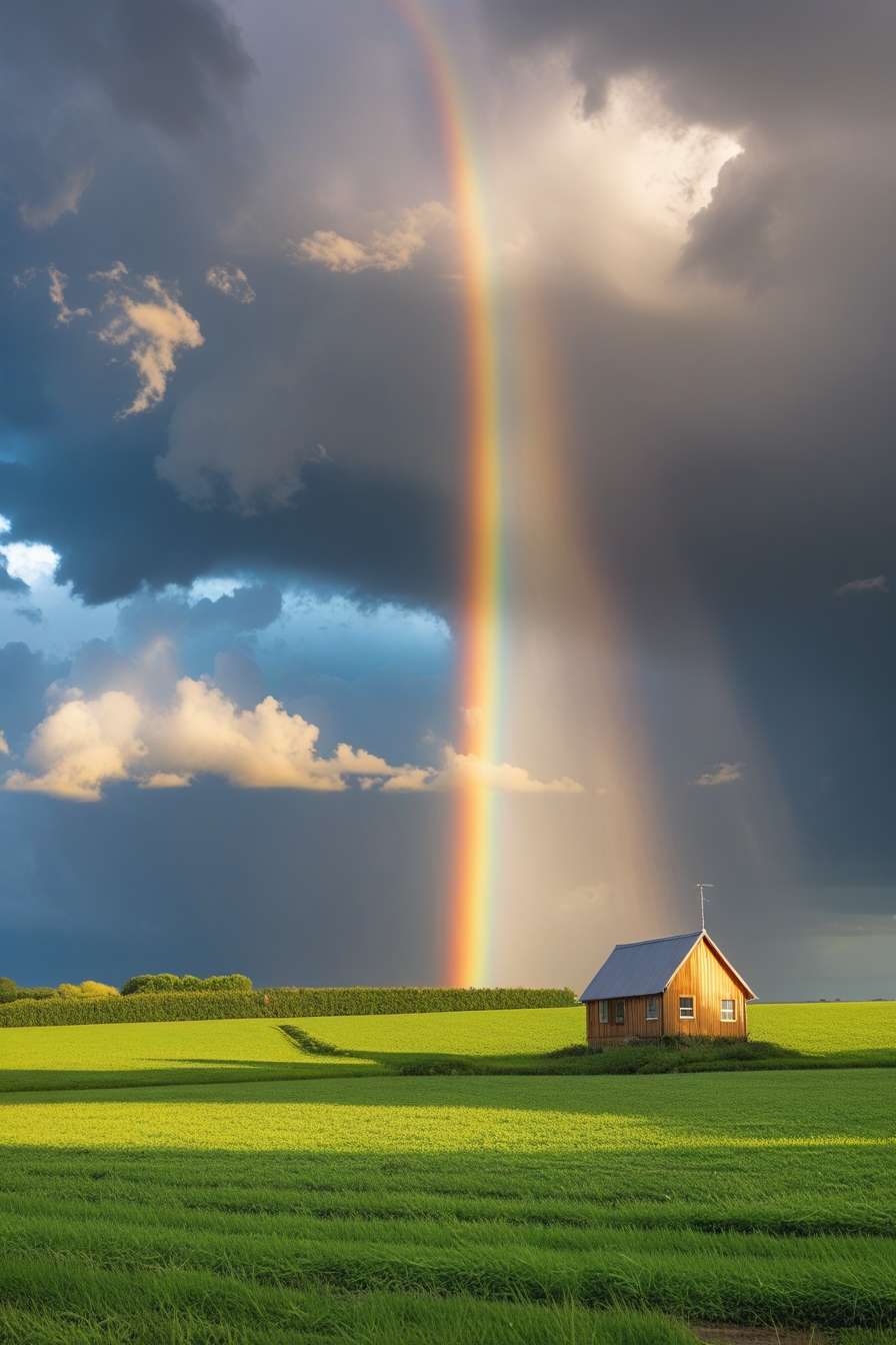 nature background photos with vibrant rainbows