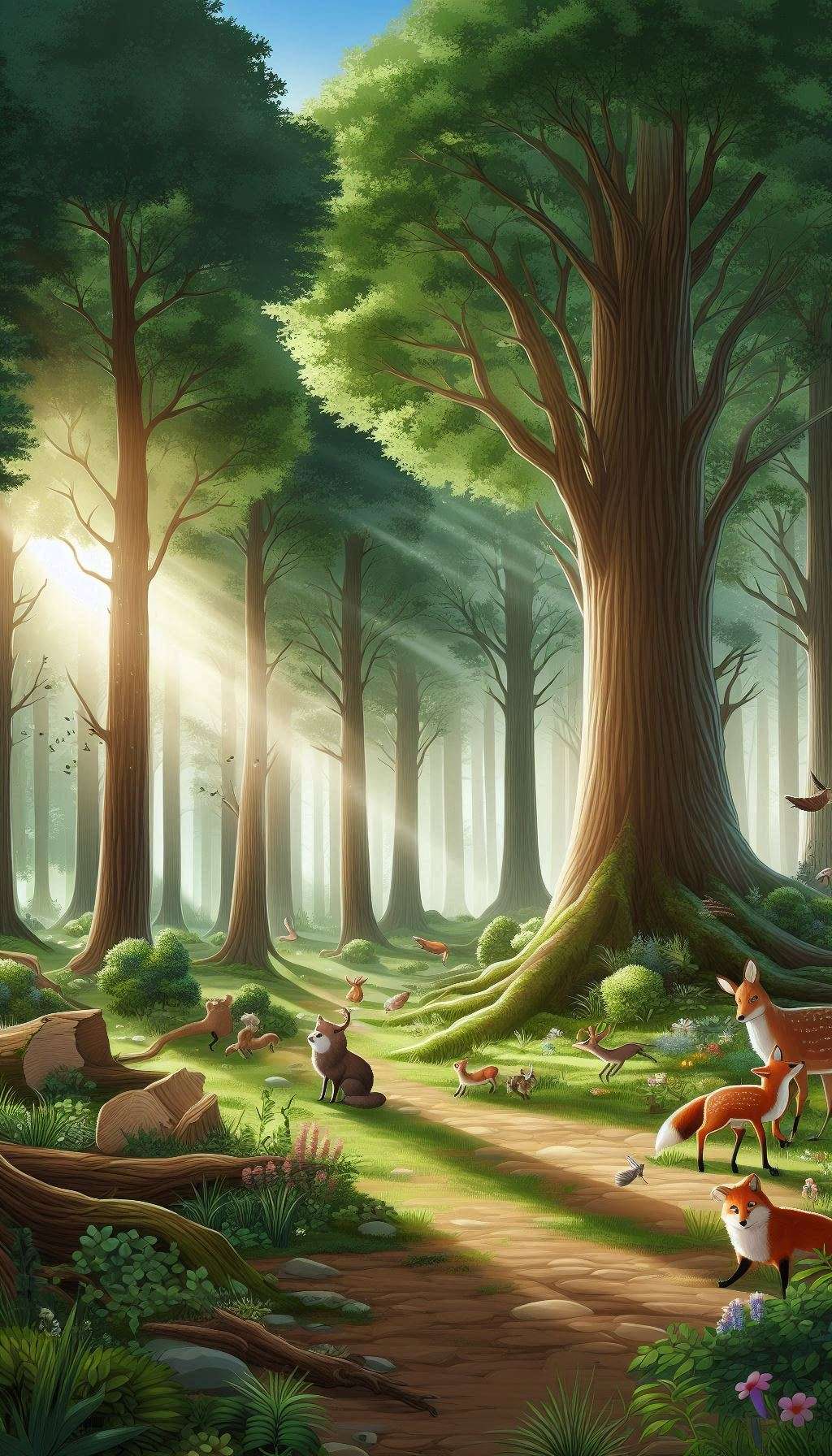 nature background with fierce forest scenes