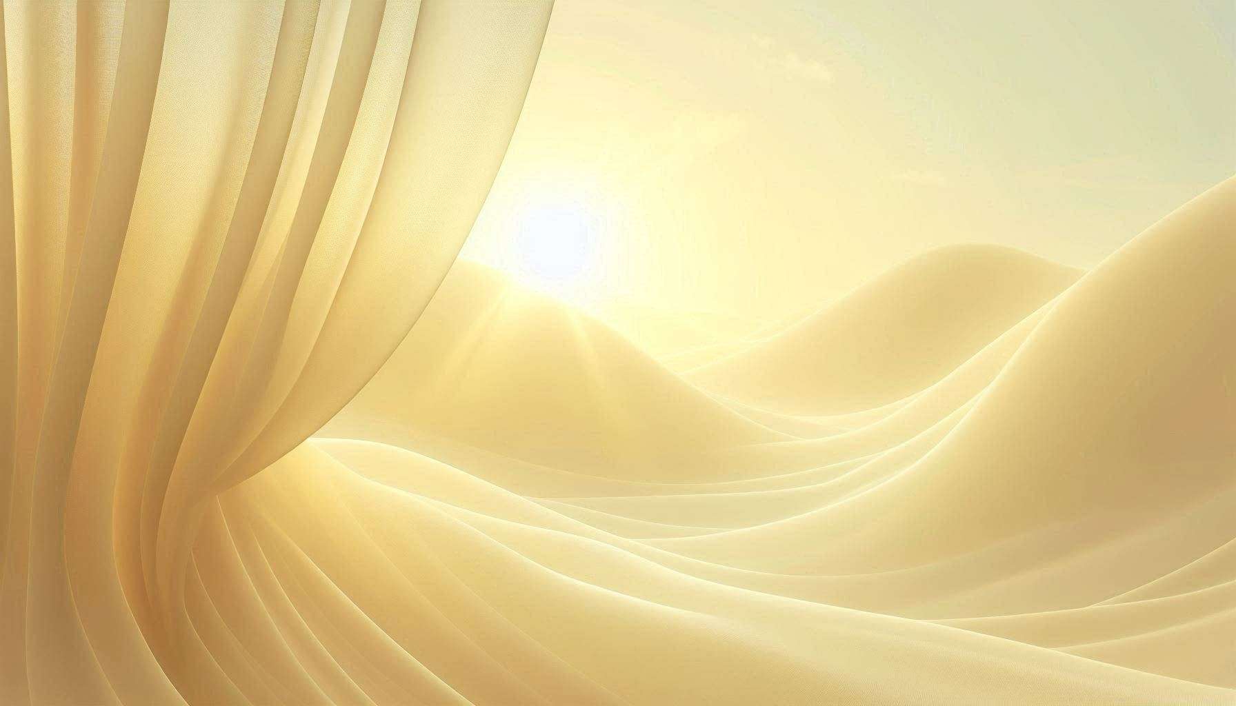 nature light yellow background with mountain and sun and cloud