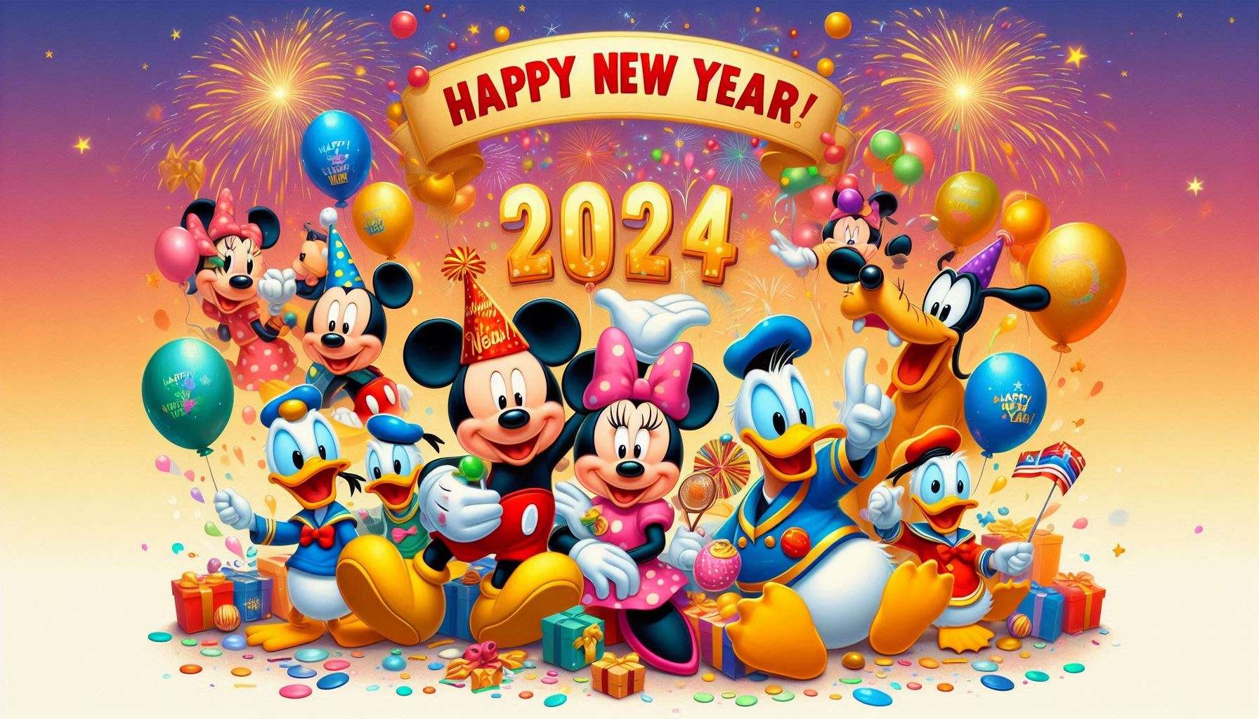 new year disney wallpaper 2024 edition