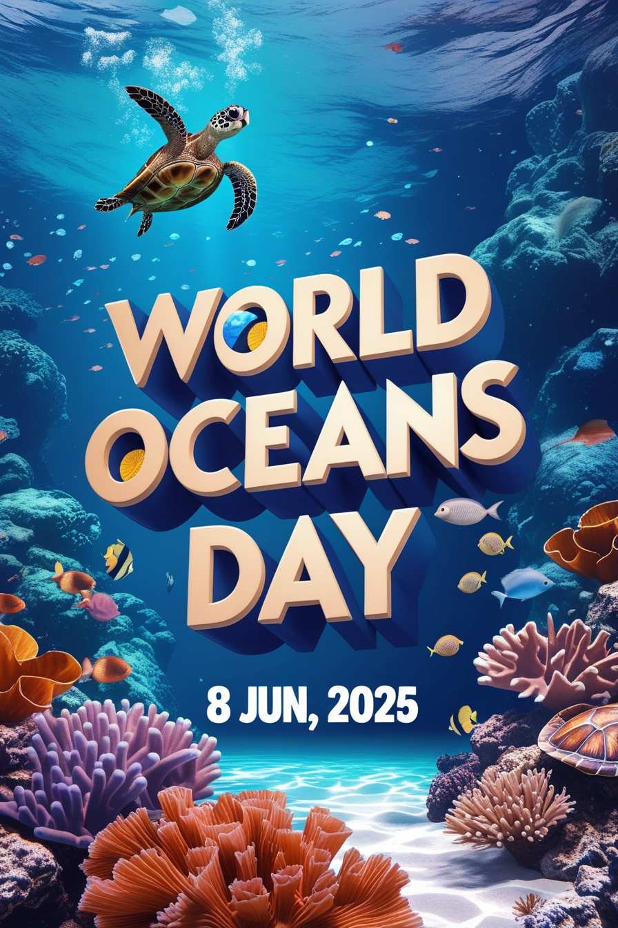 Ocean Day Photo With Save Water Message - Royalty Free World Oceans Day Image | Pngmagic Free Download Ocean Day Photo With Save Water Message - High Quality World Oceans Day Background