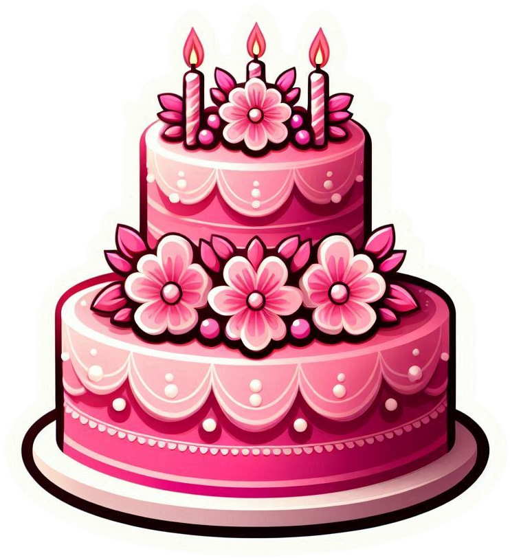 pink birthday cake png for download