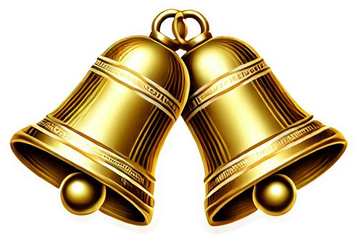 png christmas gold bells