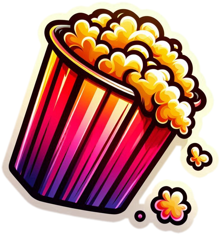 popcorn bucket png with movie night text