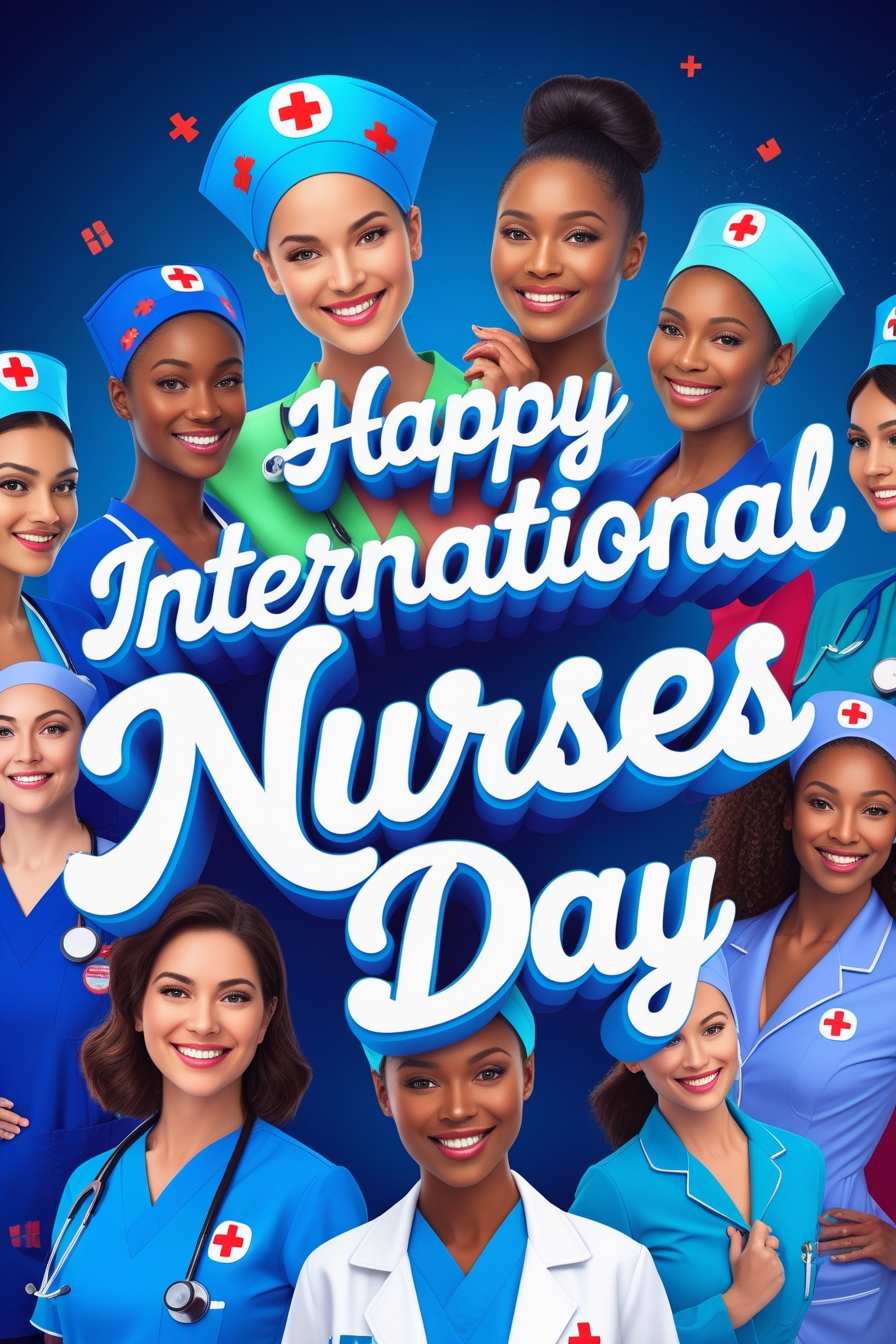 Poster text for Happy International Nurses Day 2025