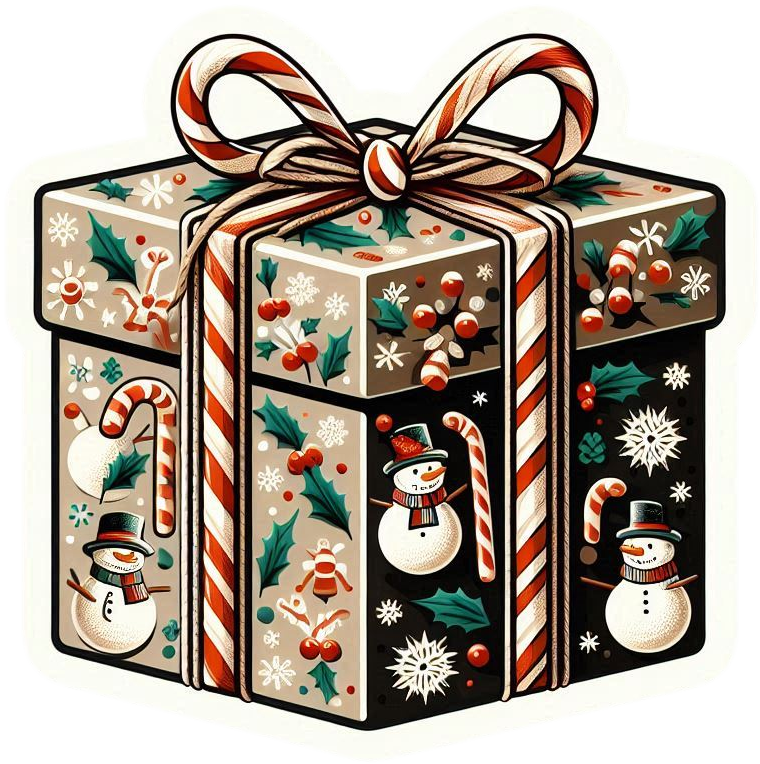 premium christmas gift box illustrations