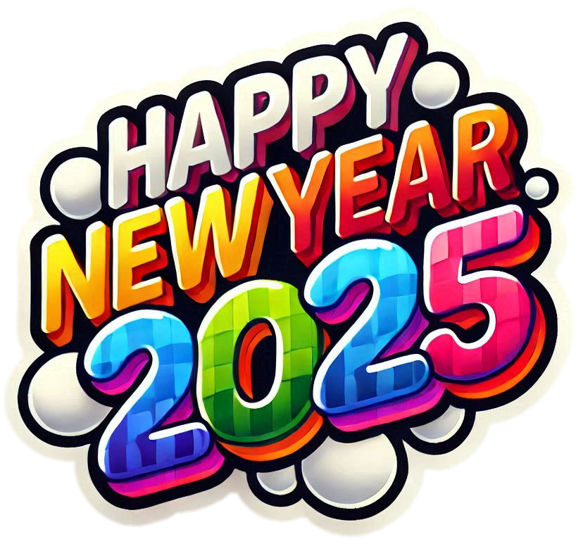 premium happy new year text 2025 png free to use