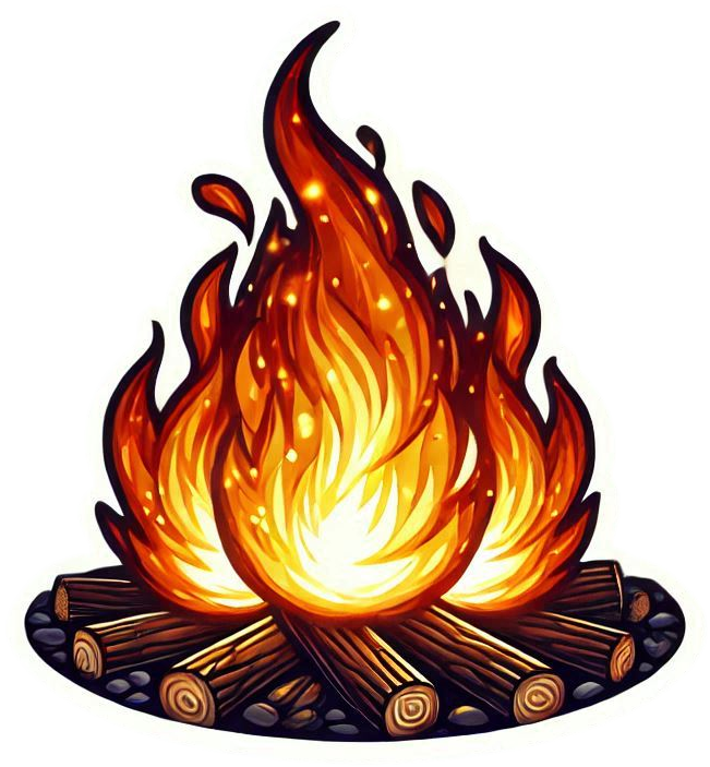 realistic lohri fire png with smoke effects